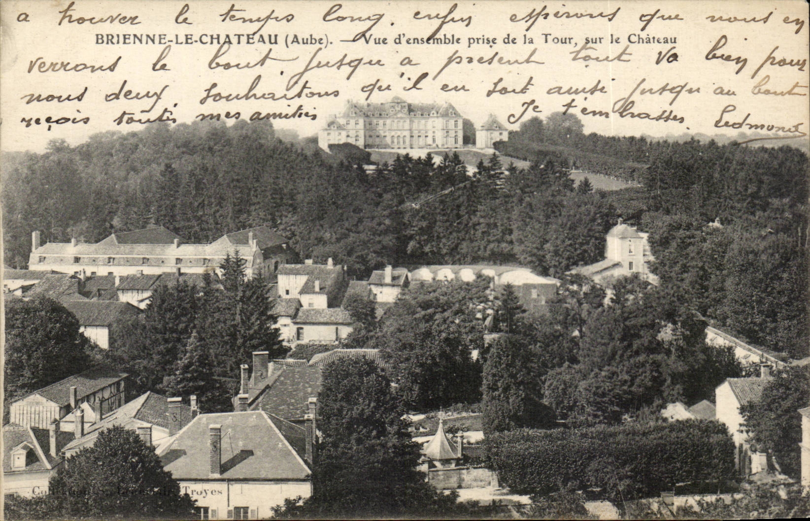 BRIENNE-LE-CHÂTEAU (Aube) — Vue d'ensemble prise de la Tour, sur le Château — éditeur non visible