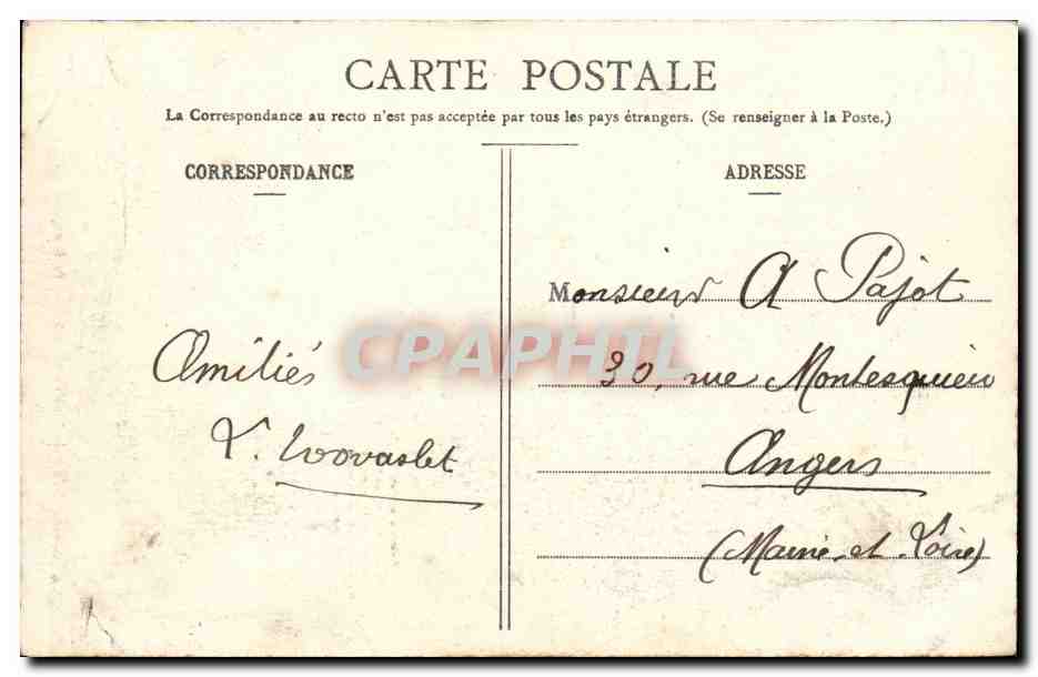 Brienne le Chateau - Statue de Bonaparte - Napoleon CPA  — Back