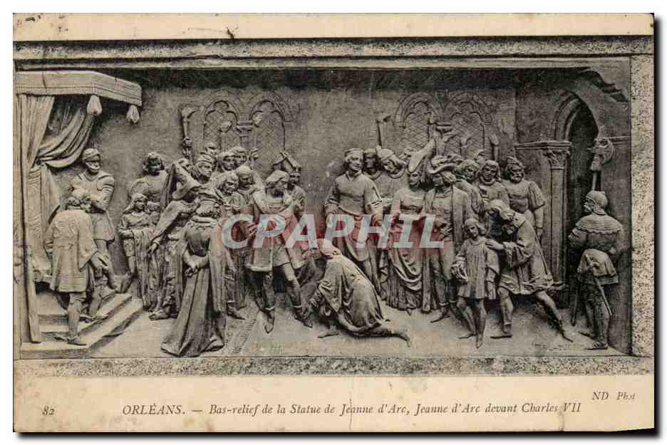 Orleans - Bas Relief de la Statue Jeanne d'Arc - CPA 