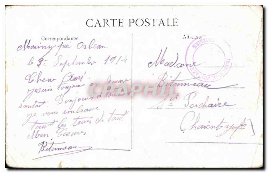Orleans - Jeanne d'Arc par l'entree du Pont - bridge - CPA  — Verso