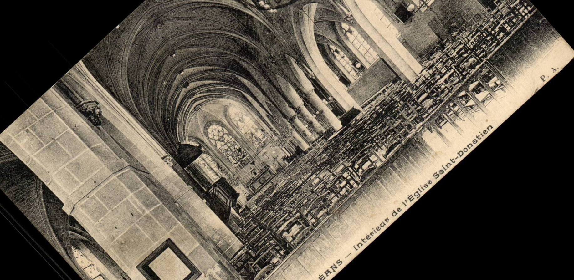 Orleans - Interieur de l'Eglise Saint Donation - CPA 