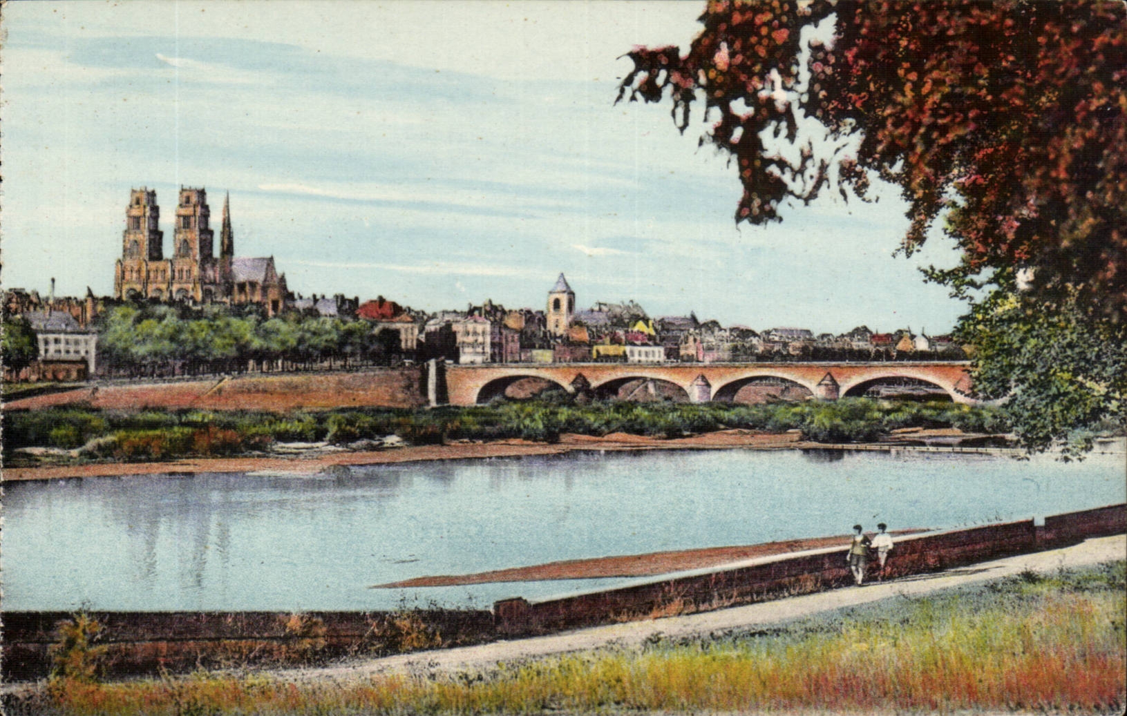 Orleans - Les Bords de la Loire - Le Pont et Vue Generale - CPA 