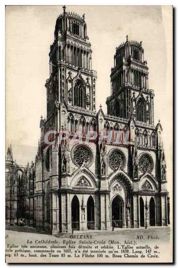 Orleans - La Cathedrale - Eglise Sainte Croix - CPA 