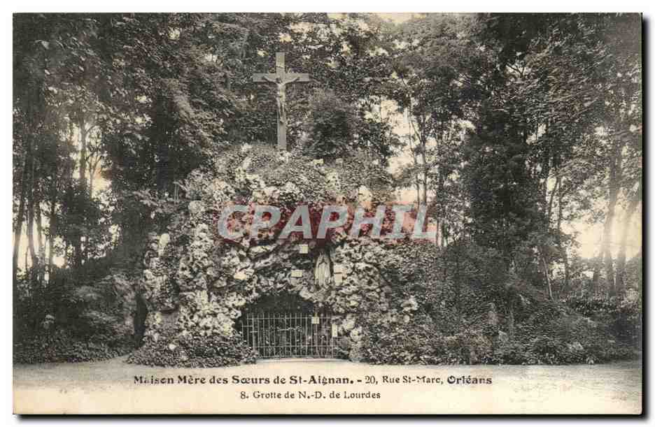 Lourdes - Grotte de Notre Dame - Maison Mere des Soeurs - de St Aignan - CPA 