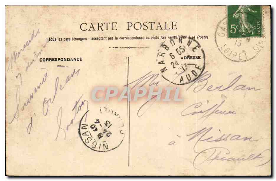 Orleans - Statue de Jeanne d'Arc - CPA  — Verso
