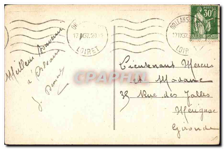 Orleans - La Cathedrale - CPA  — Verso