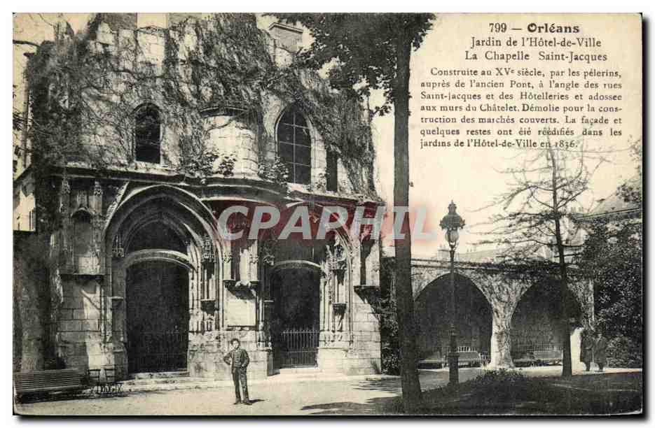 Orleans - Jardin de l'Hotel de Ville - Chapelle saint Jacques - CPA 