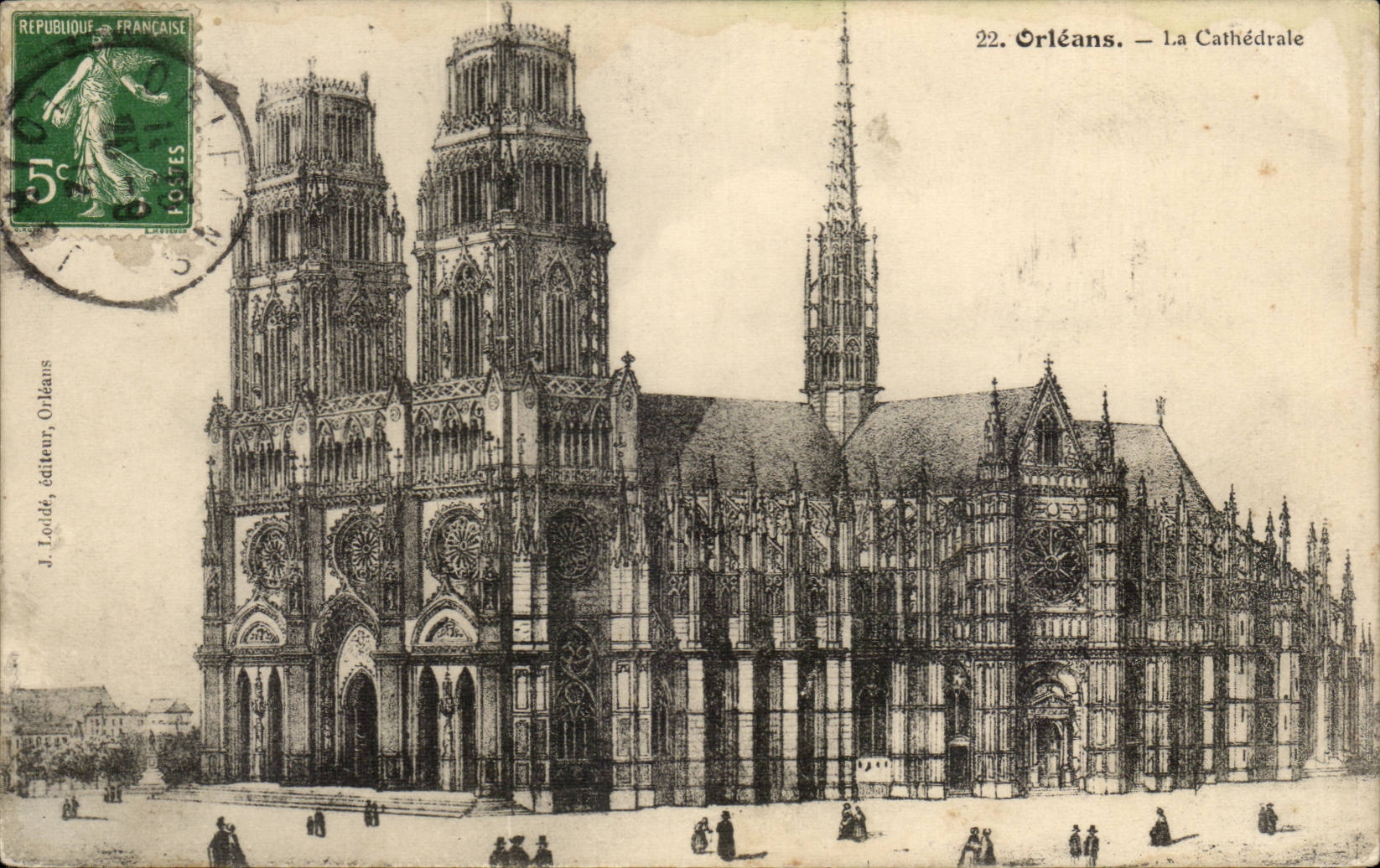 Orleans - La Cathedrale - CPA 