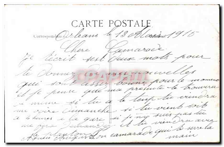 Orleans - L'Hotel de Ville - CPA  — Verso