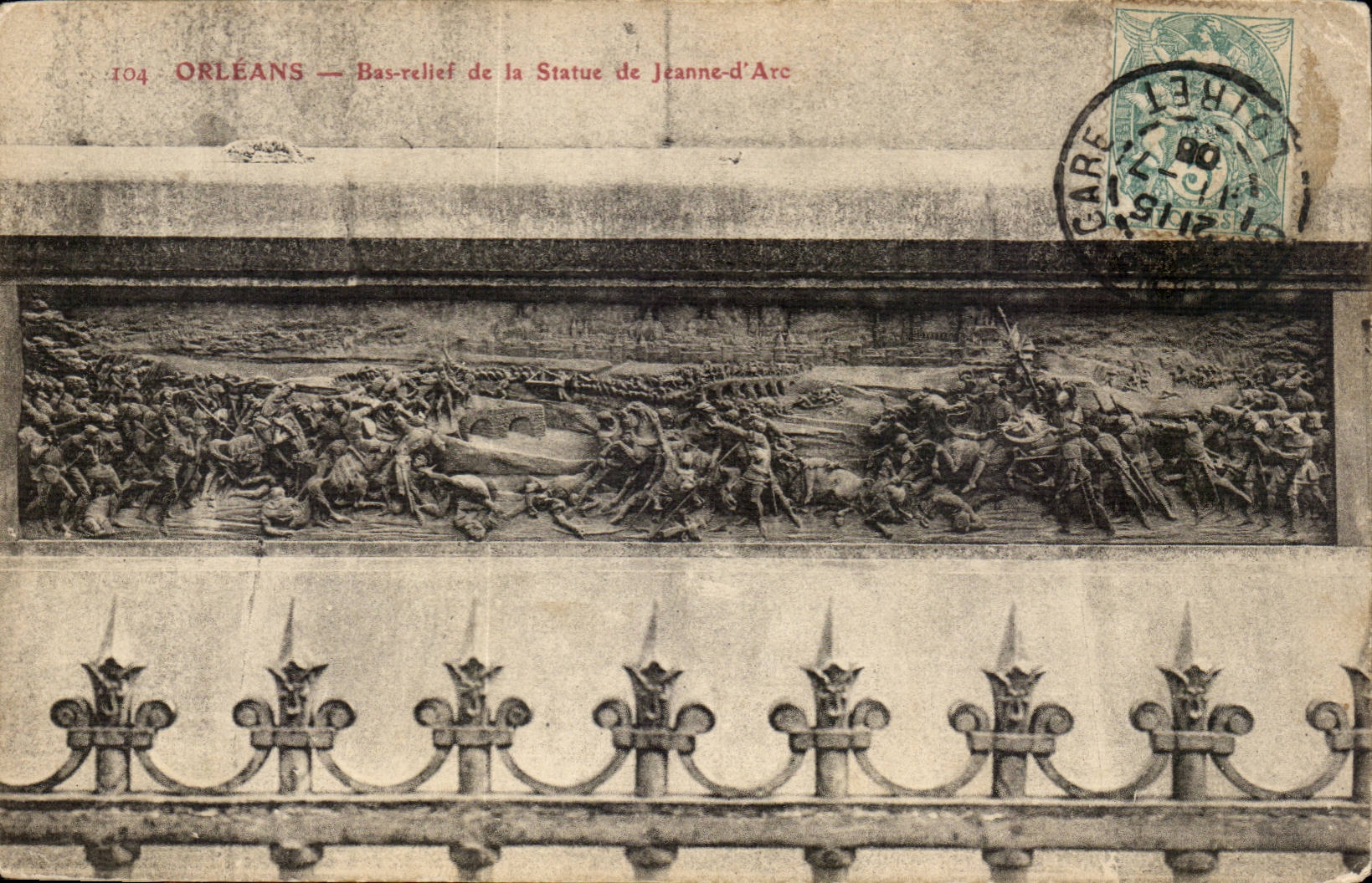 Orleans - Bas Relief de la Statue de Jeanne d'Arc - CPA 