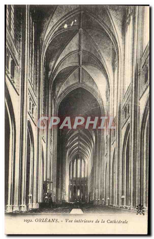 Orleans - Vue Interieure de la Cathedrale -- CPA 