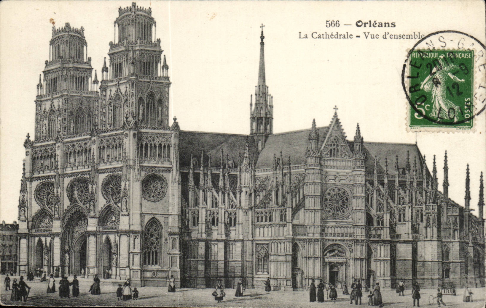 Orleans CPA La cathedrale Vue d'ensemble