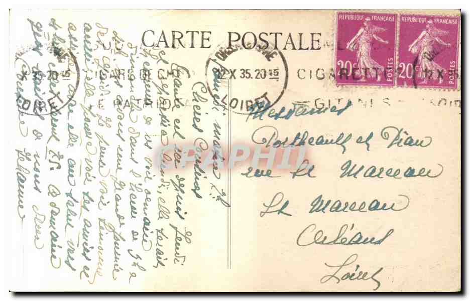 Orleans CPA La Chartreuse Le cloitre — Verso