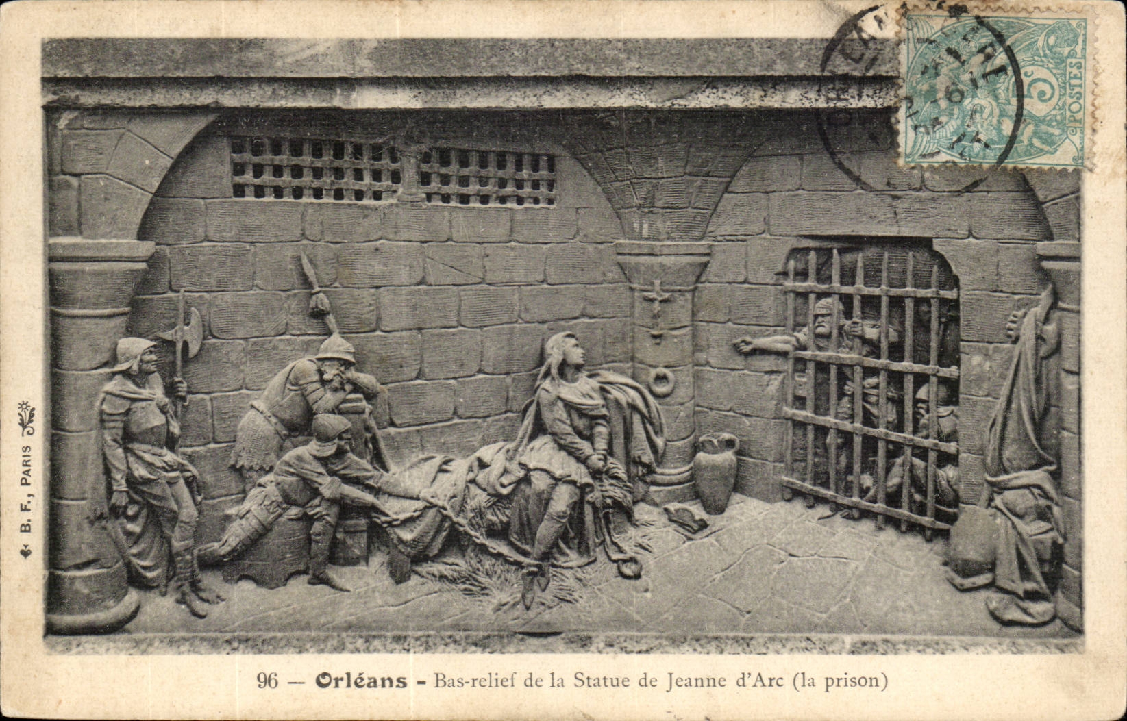 Orléans — Bas-relief de la Statue de Jeanne d'Arc (la prison) — B.F. Paris n°96