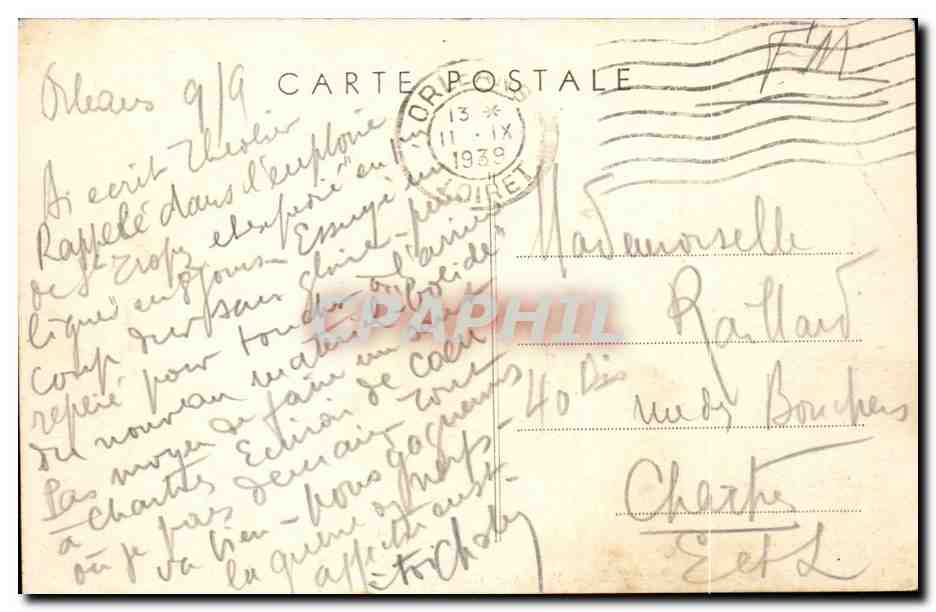 Orleans CPA Pont Georges V et vue generale — Verso
