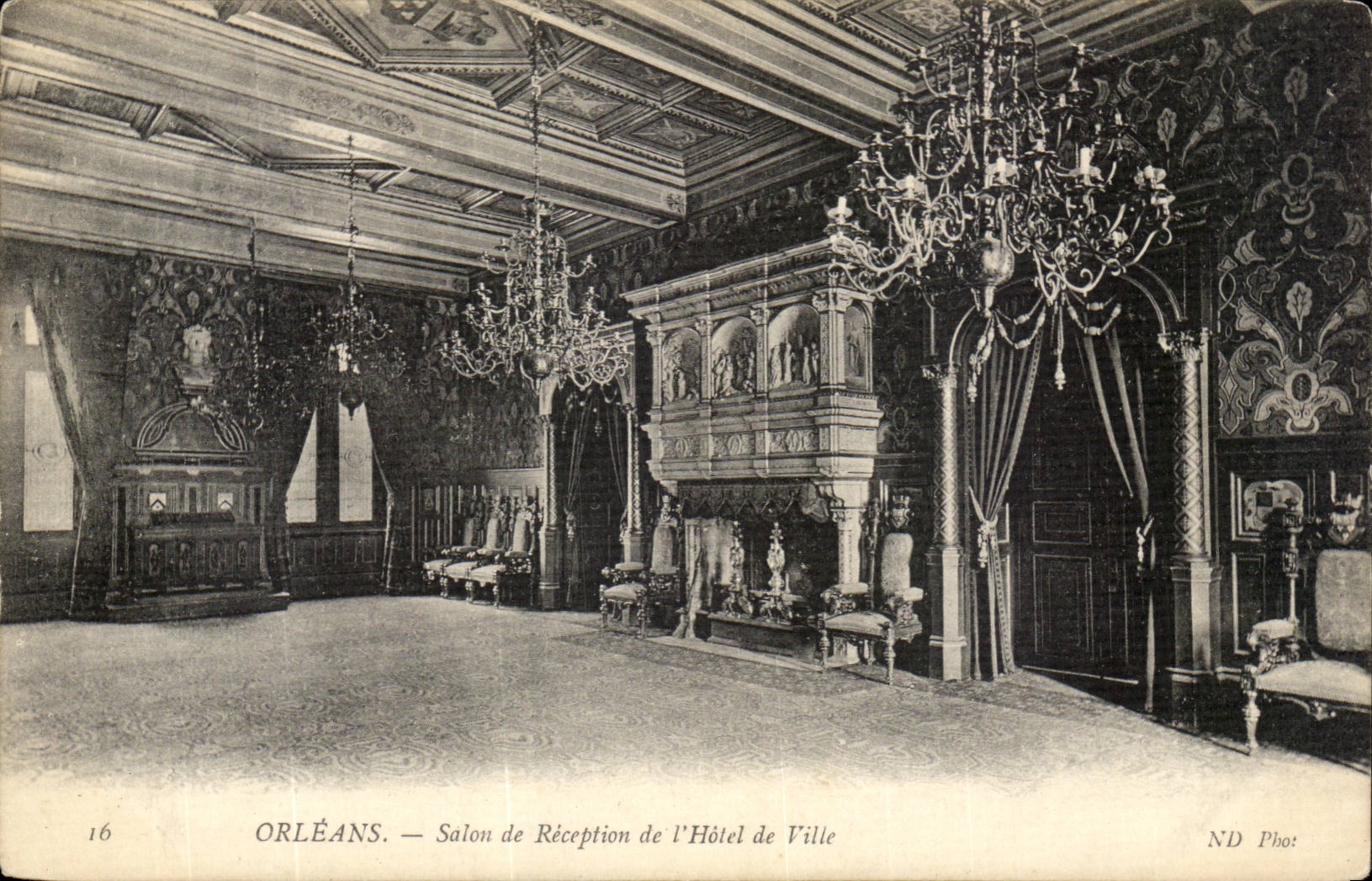 Orleans CPA Salon de reception de l'hotel de ville