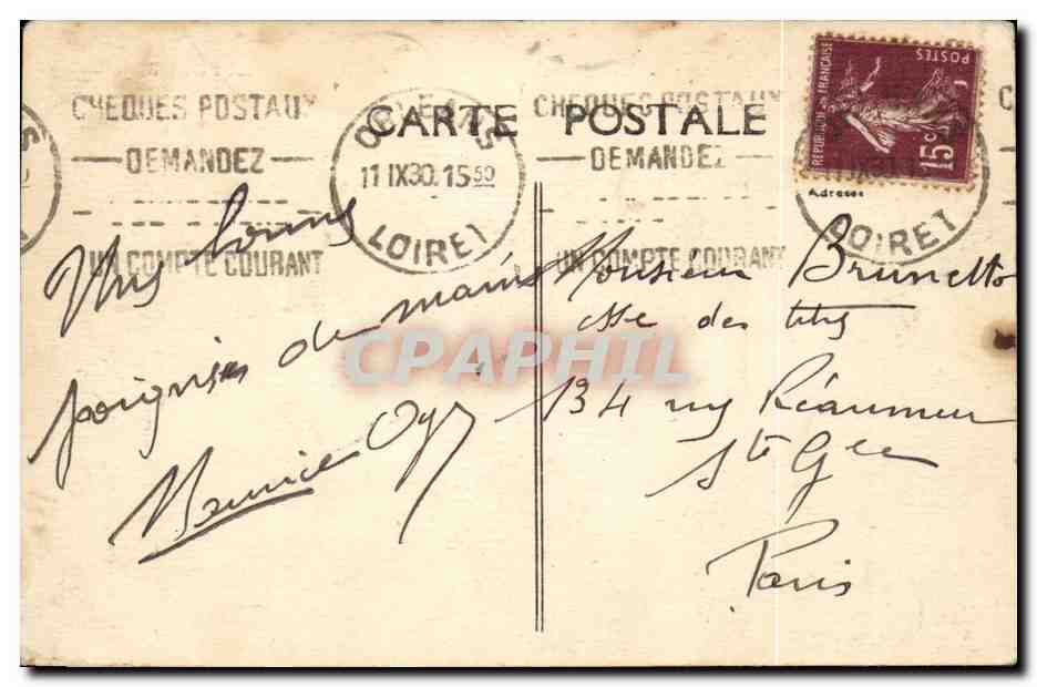 Ufer des Loiret - Bassin Paul Foret — Umgebung von Orléans - Olivet — n°618 — Rückseite