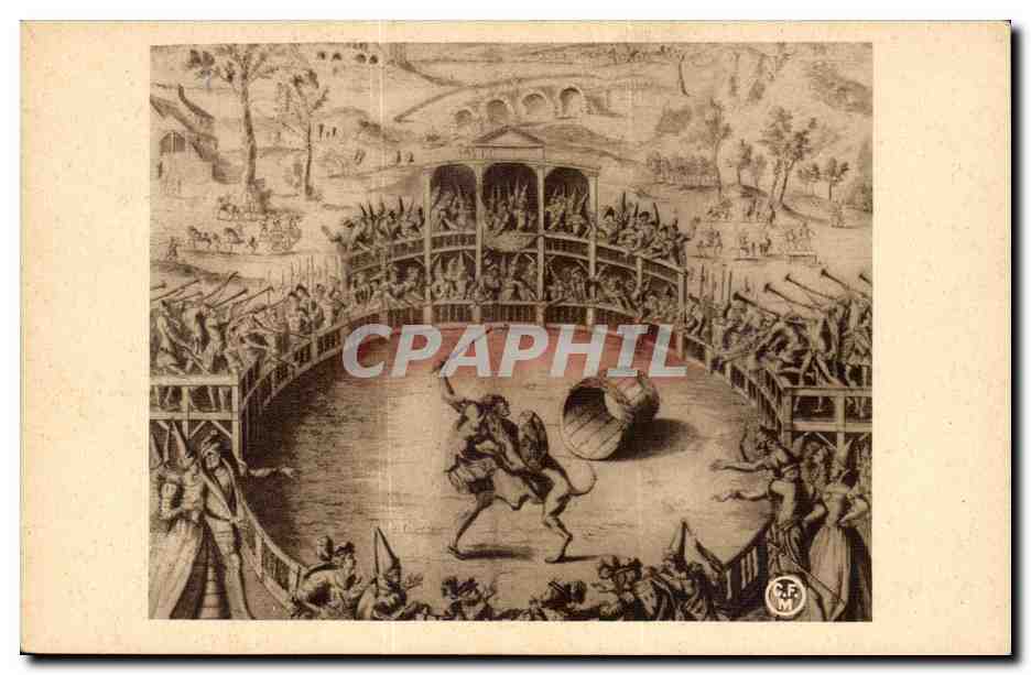Montargis cPA Combat de chien (dog)