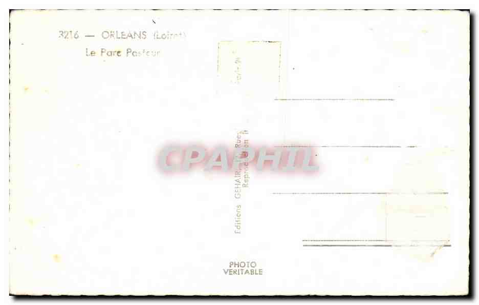 Orleans CPA La porte Pasteur — Verso