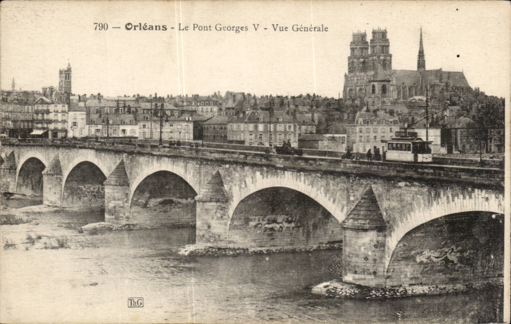 Orleans CPA Le pont Georges V Vue generale