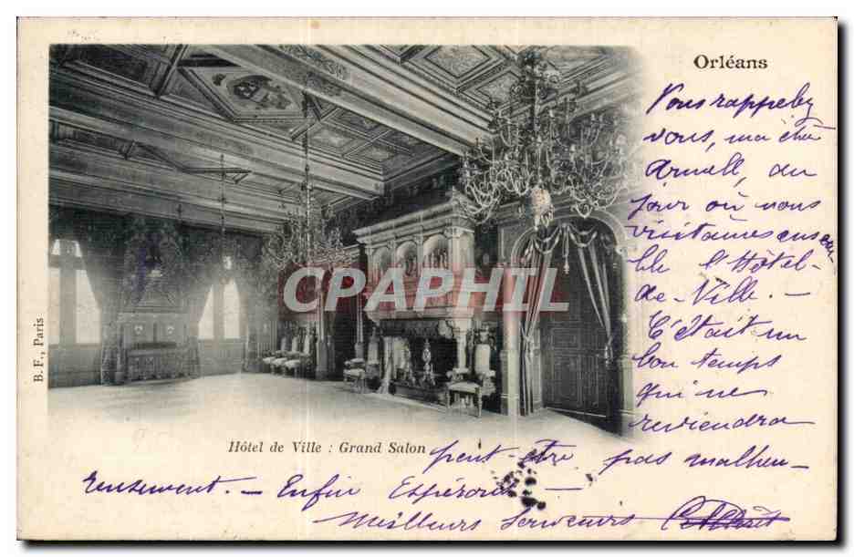 Orleans CPA Hotel de ville Le grand salon