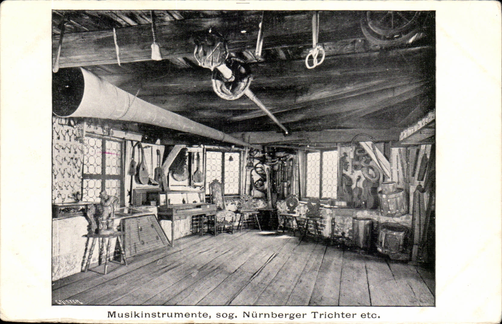 CPA Musikinstrumente so Nurnberger Tricheter Nurnberg