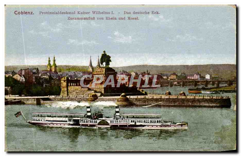 CPA Koblenz Provinzialdenkaml Kaiser Wilhelms I Das Deutsches Eck 