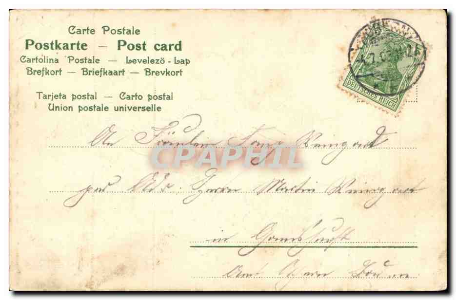 CPA Fantaisie Fleurs Trefles  — Rückseite