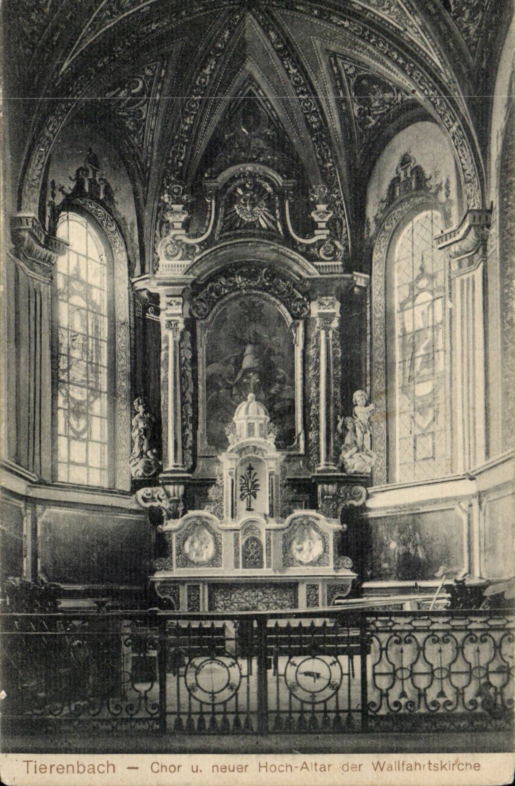CPA Tierenbach Chor u neuer Hoch Altar deer Wailfahrtkirche