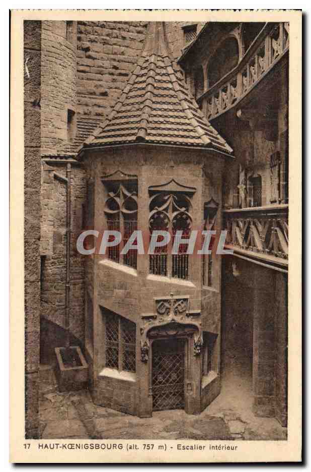 Hoch Koenigsburg (alt. 757 m) — Innen-Treppe — Sonderausgabe des Schlosses