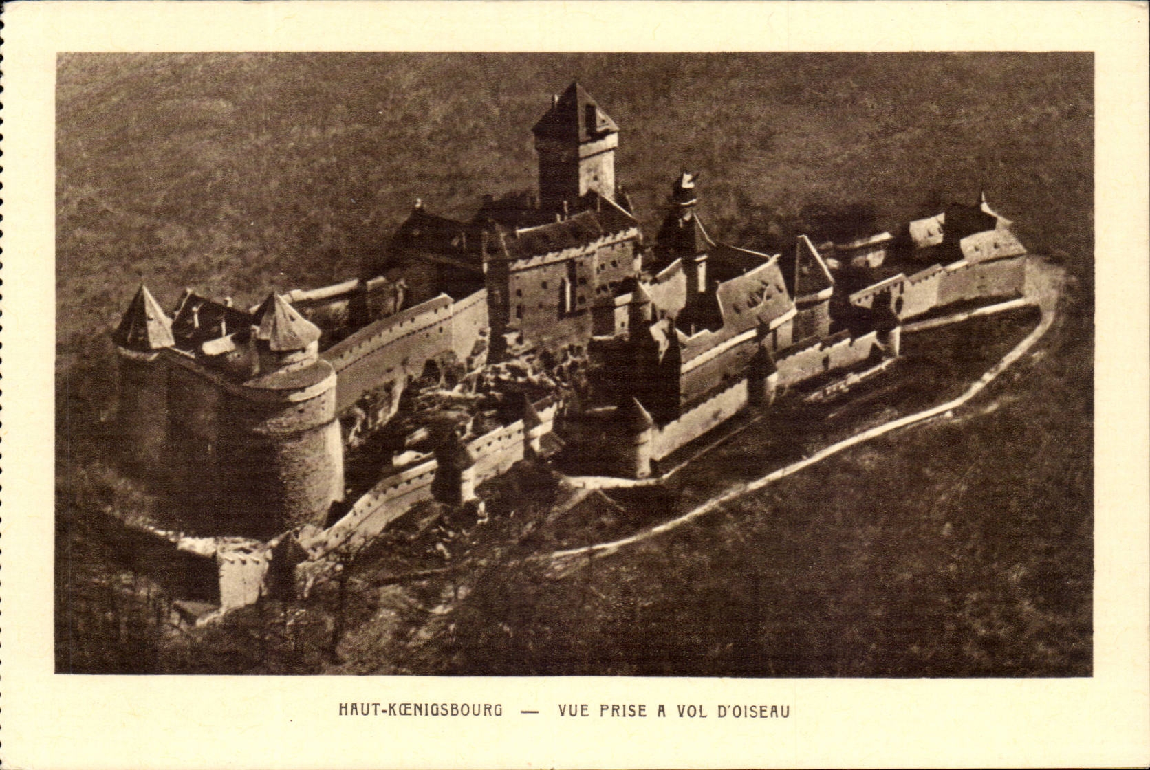 Haut-Königsbourg — Vogelperspektive — Sonderausgabe des Schlosses
