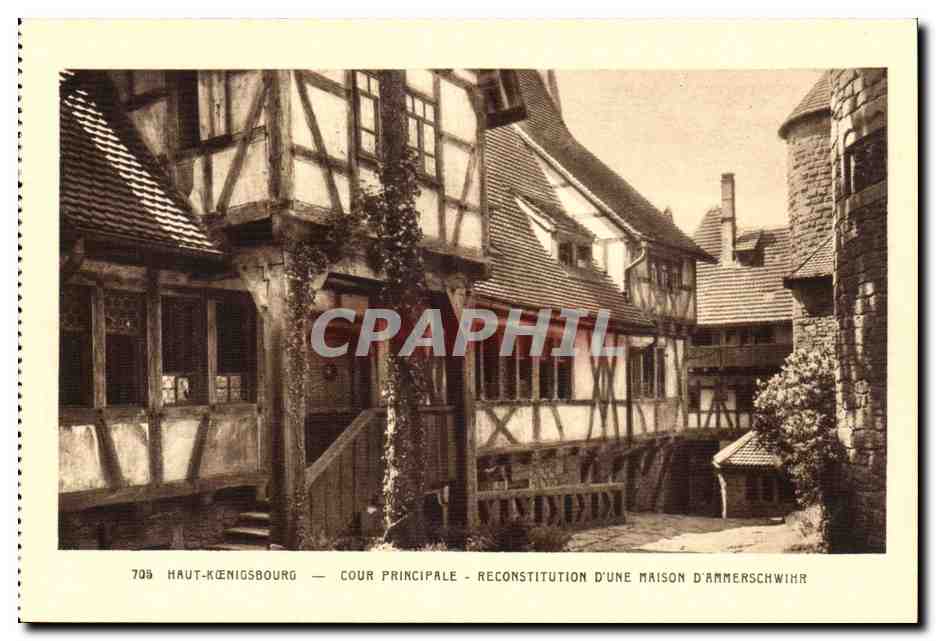 Haut-Kœnigsbourg — Cour principale — Reconstitution d'une maison d'Ammerschwihr