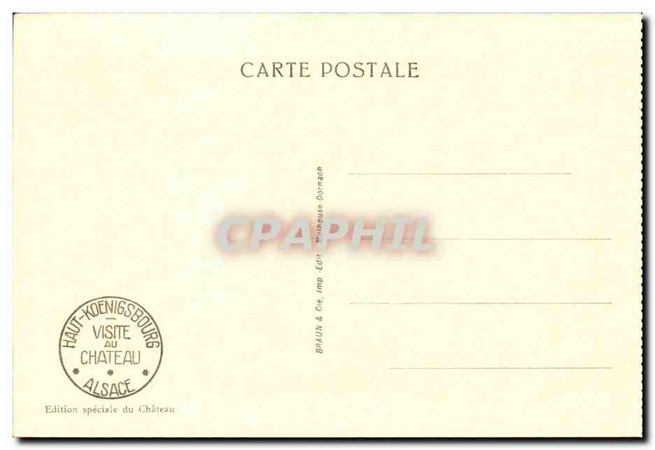 Haut-Kœnigsbourg — Pont-levis du Haut Jardin — Édition spéciale du Château — Achterkant