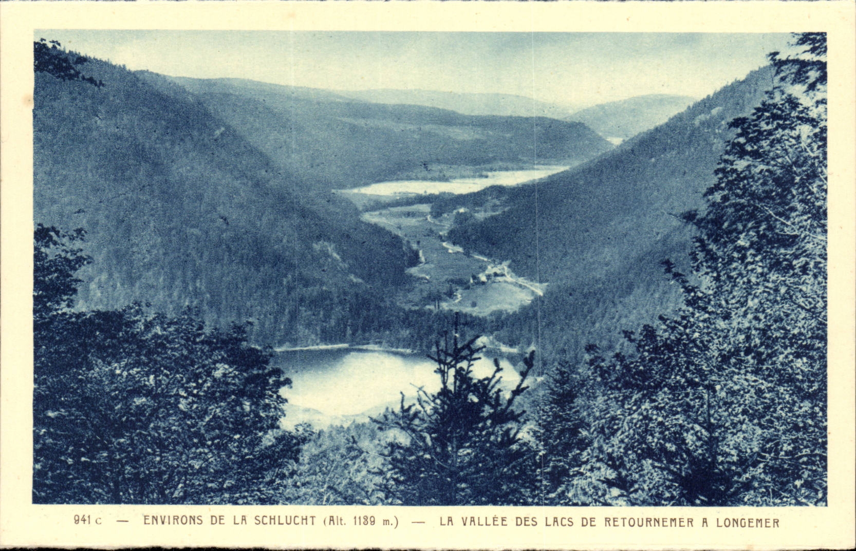 Environ de la Schlucht (Alt. 1139 m.) — La vallée des lacs de Retournemer à Longemer — Édition Boebler