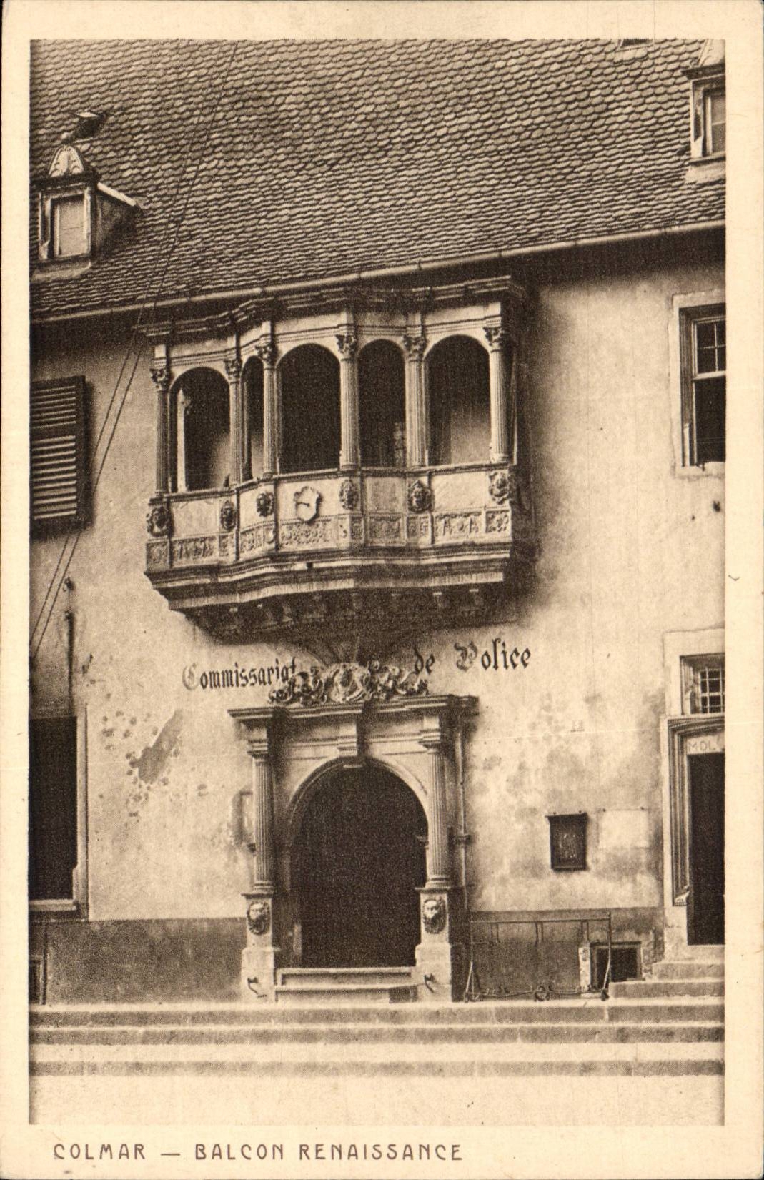 Colmar CPA Balcon Renaissance (Commissariat Police)