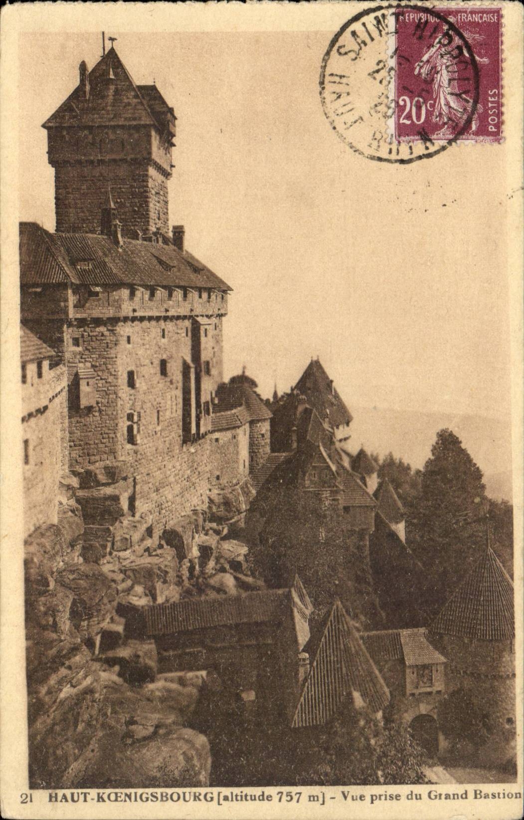 Haut-Kœnigsbourg — Vue prise du Grand Bastion — Édition spéciale du château