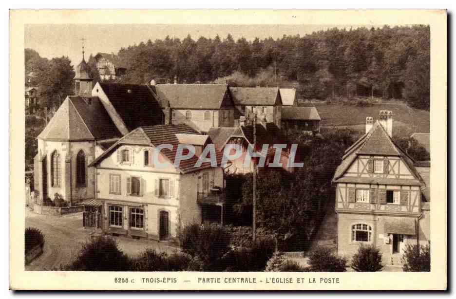 Trois-Épis — Partie centrale — L'église et la poste