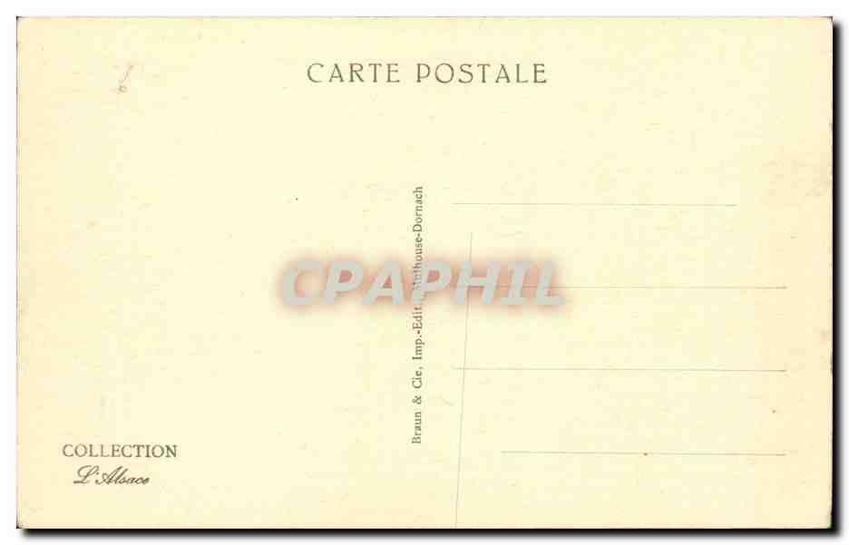 Vieil Armand — L'autel du cimetière militaire national — éditeur Braun & Cie, Dornach — Verso