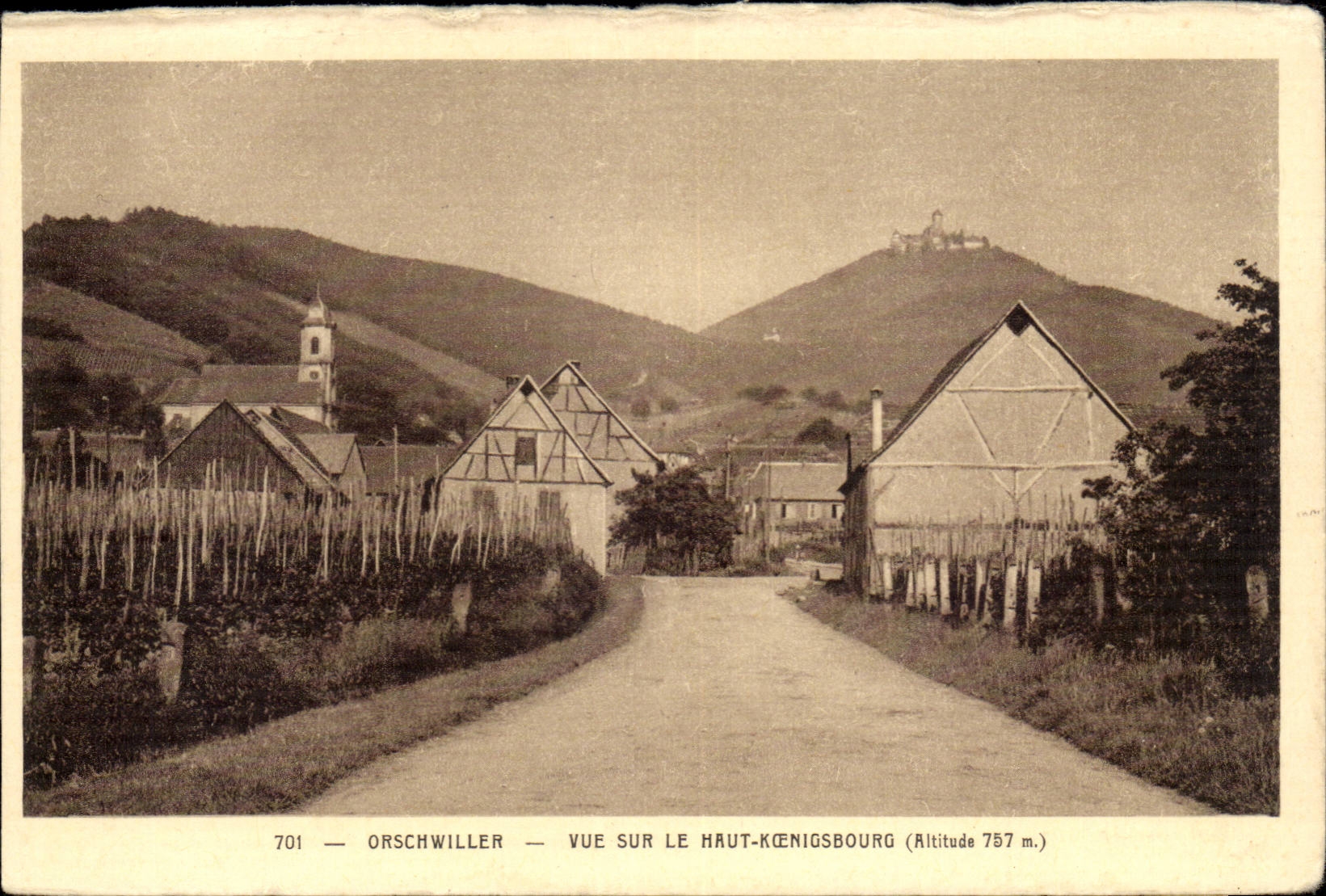 Orschwiller — Vue sur le Haut-Königsbourg (Altitude 757 m.) — Édition spéciale du Château