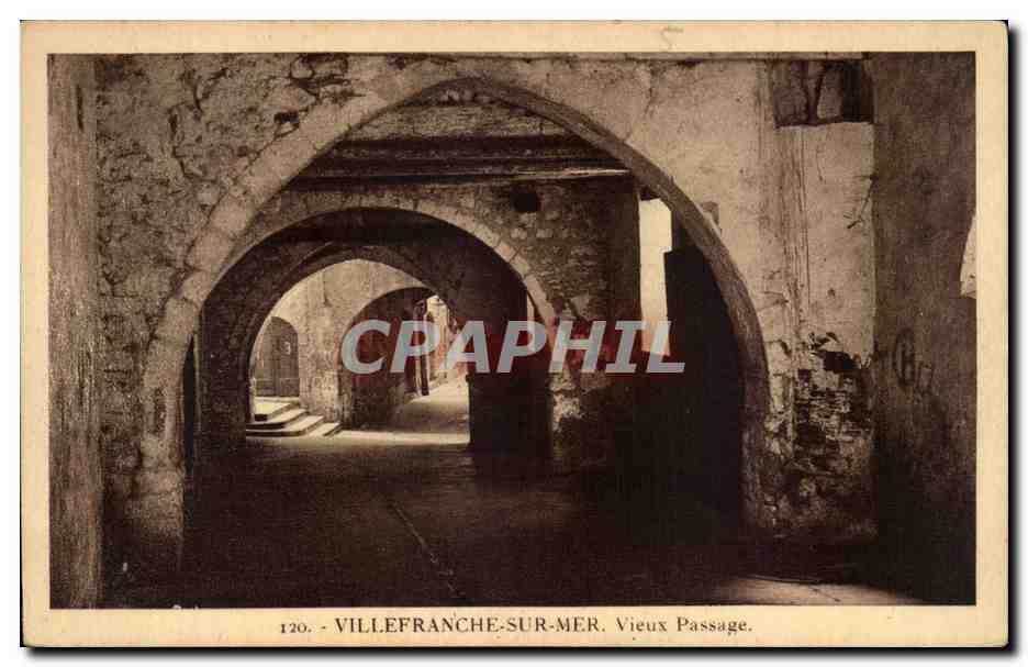 Villefranche-sur-Mer — Vieux Passage — Édition 'La Cigogne' rue Grimaldi, Monaco