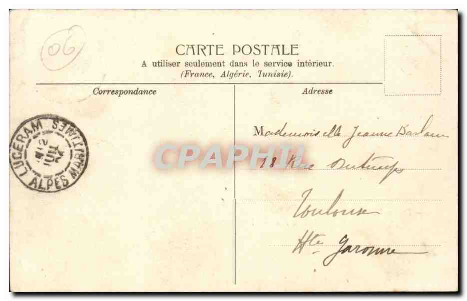 Peira CAva pres Nice CPA Station d'ete Vue generale — Verso
