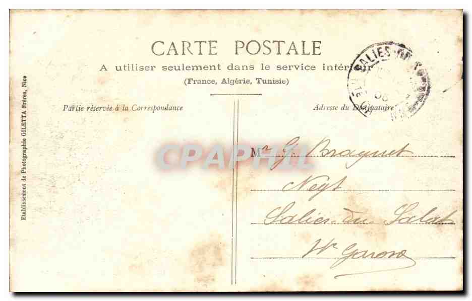 CPA ligne du sud de la France Saint martin du var et la vallee de l'Esteron — Rückseite