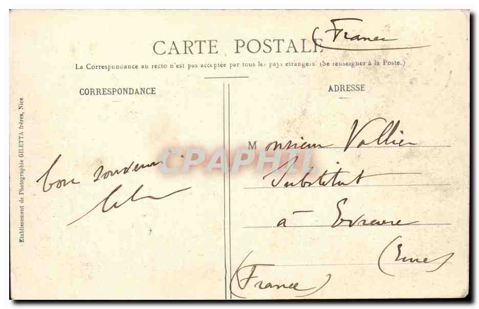 Monaco — Revue de la Compagnie des Carabiniers sur la Place du Palais — Édition Gilletta, phot. Nice, n° 826 — Reverso