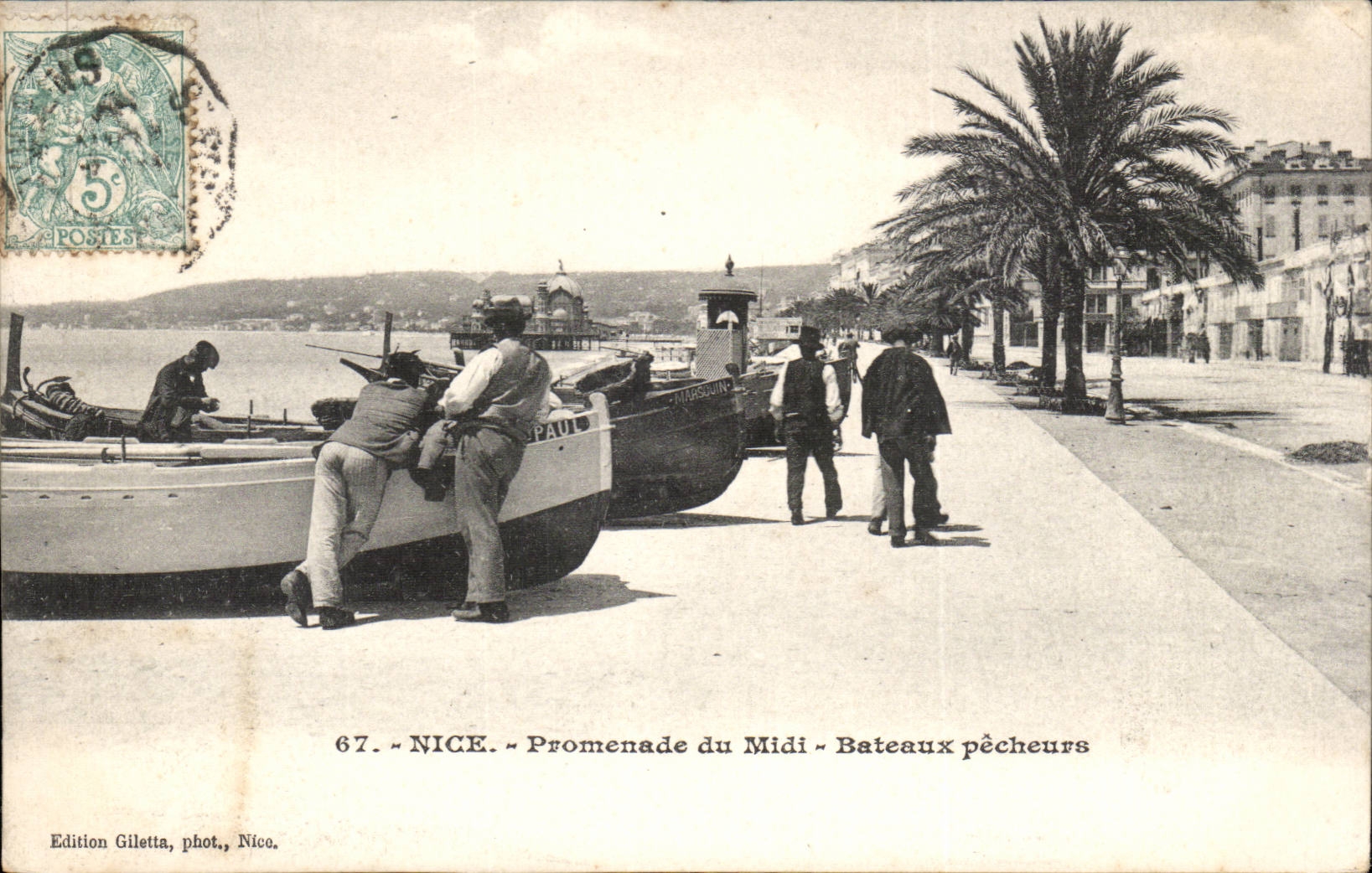 Nice - Promenade du Midi - Bateaux Pecheurs - CPA 