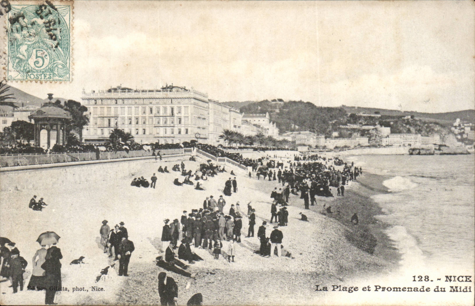 Nice - la Plage et Promenade du Midi - CPA 
