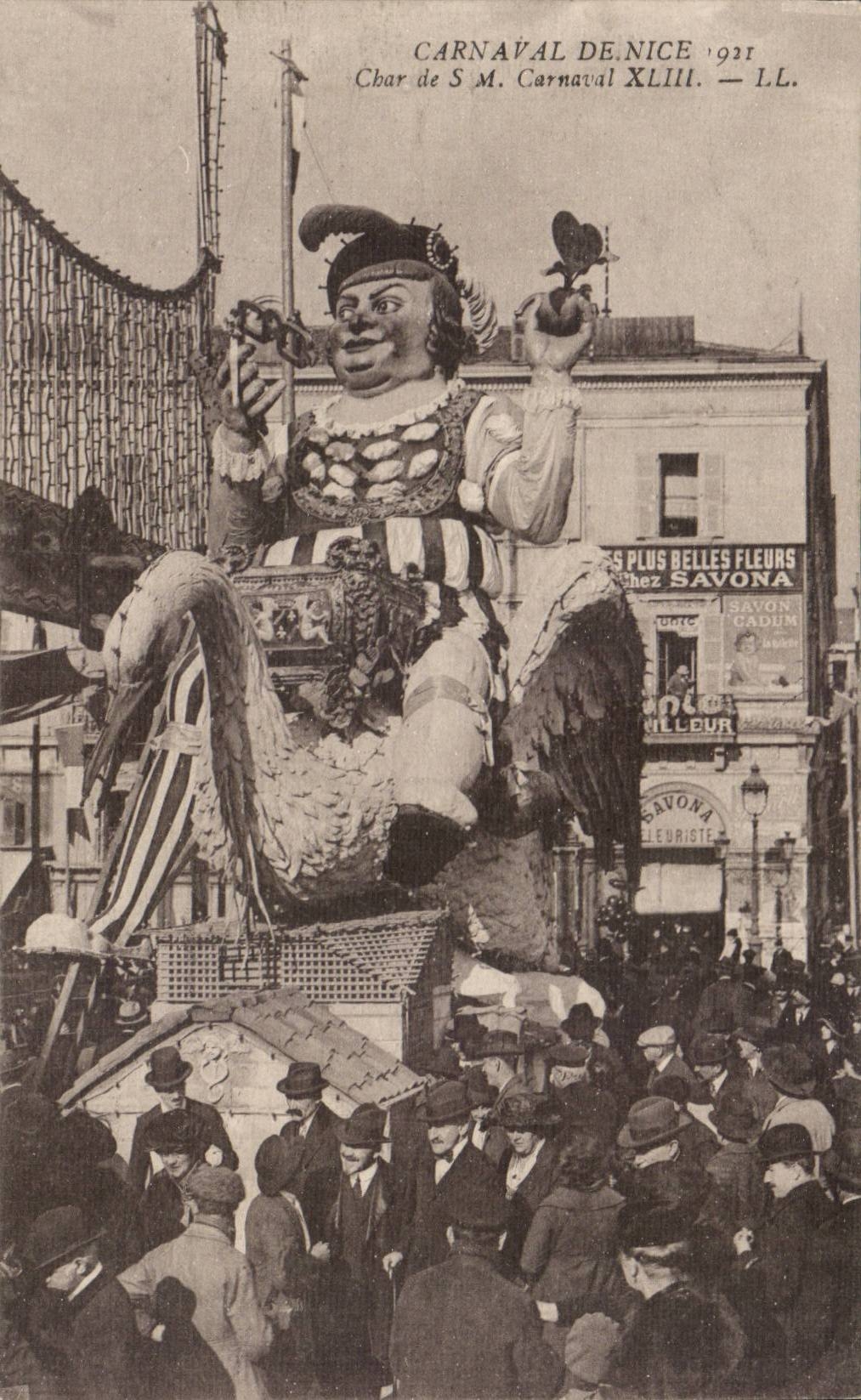 Carnaval de Nice - Char de S M Carnaval XLII - 1921 - CPA 