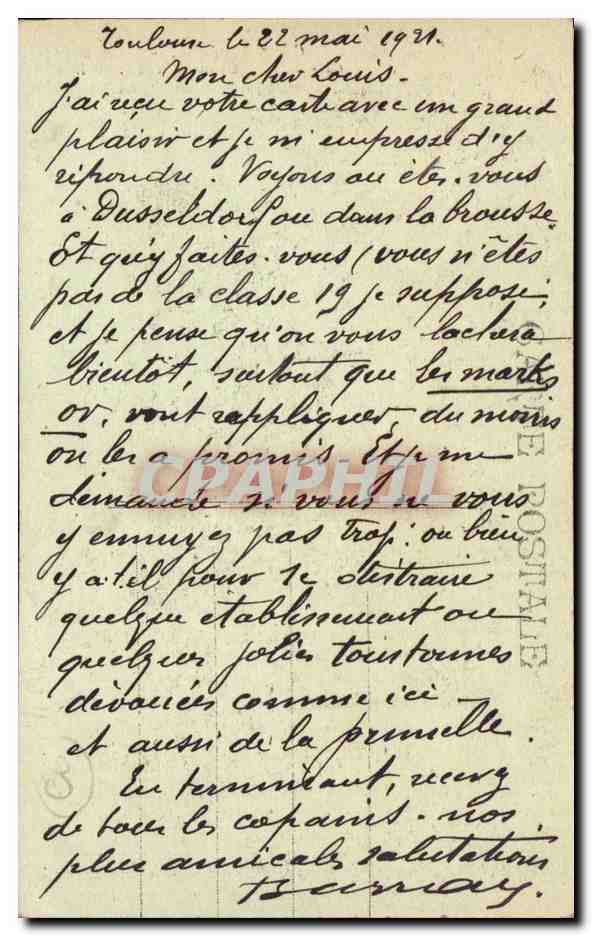 Carnaval de Nice - Char de S M Carnaval XLII - 1921 - CPA  — Rückseite