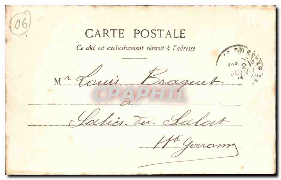 Nice - Avenue de La Gare - Cafe de la Regence - CPA  — Verso