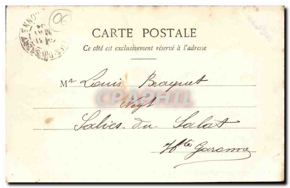 Nice - Hotel des Anglais -et Cercle de la Mediterranee - CPA  — Rückseite