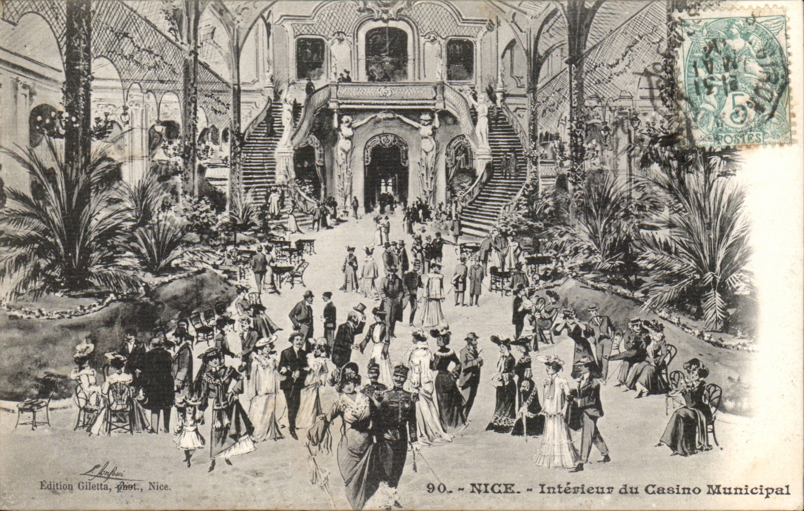 Nice - Interieur du Casino Municipal - CPA 